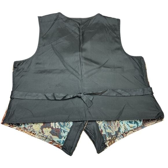 VTG 90s Bobbie Brooks Noah's Ark Animals Buttoned Vest Sz M Tapestry Boho Whimsy - Picture 2 of 7